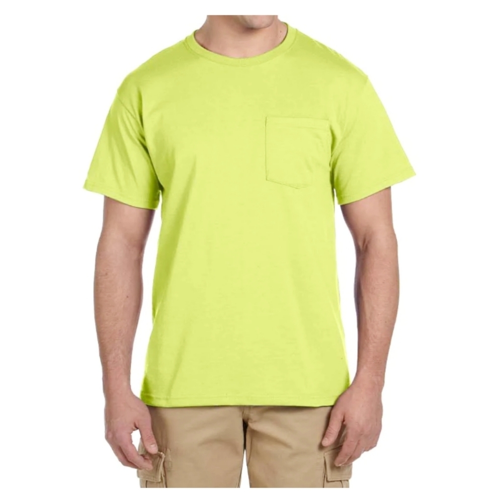 Jerzees Men's Dri-Power Moisture Wicking Bundle Of 7 Crewneck T-Shirt w/ Pocket